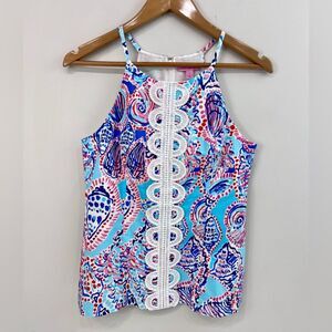 Lilly Pulitzer | Annabelle Top Racer back Tank Size 6 ‘Shell Me About It’